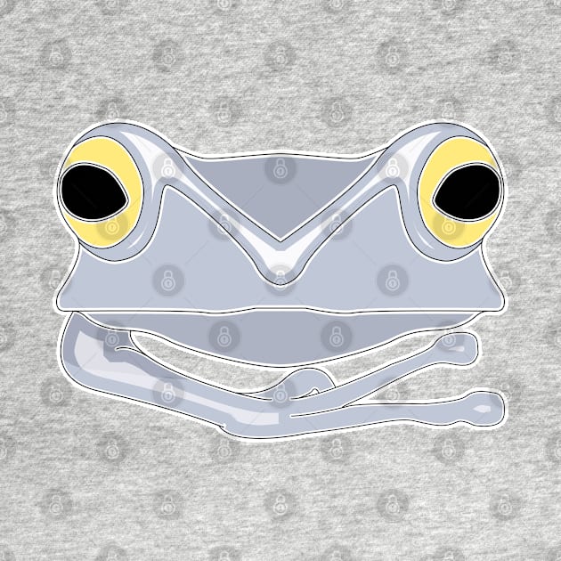 silver peace frog by dwalikur